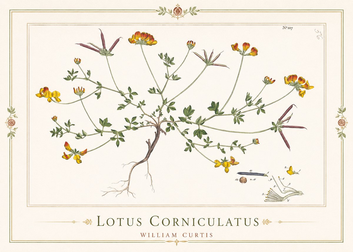 William Curtis Lotus Corniculatus I No1 - Plakat