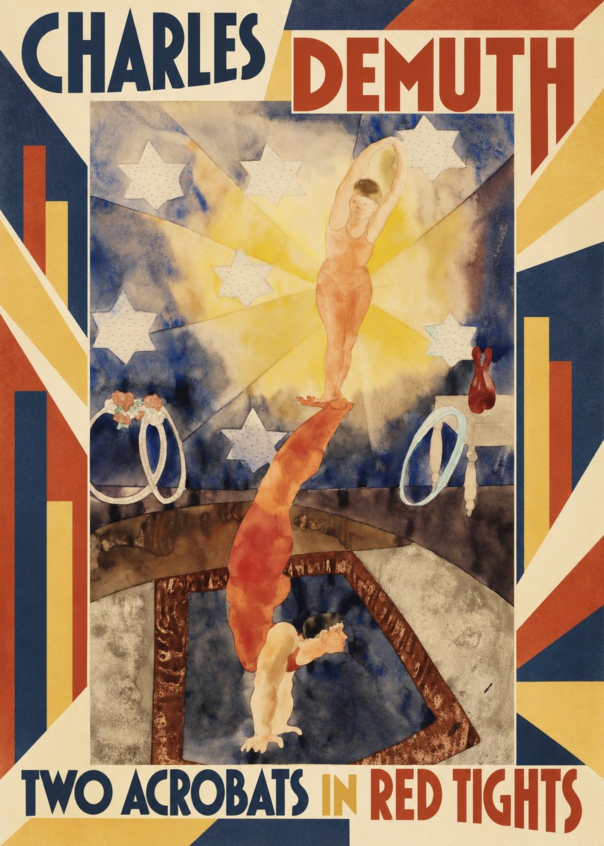 Charles Demuth Two Acrobats in Red Tights No5 - Plakat