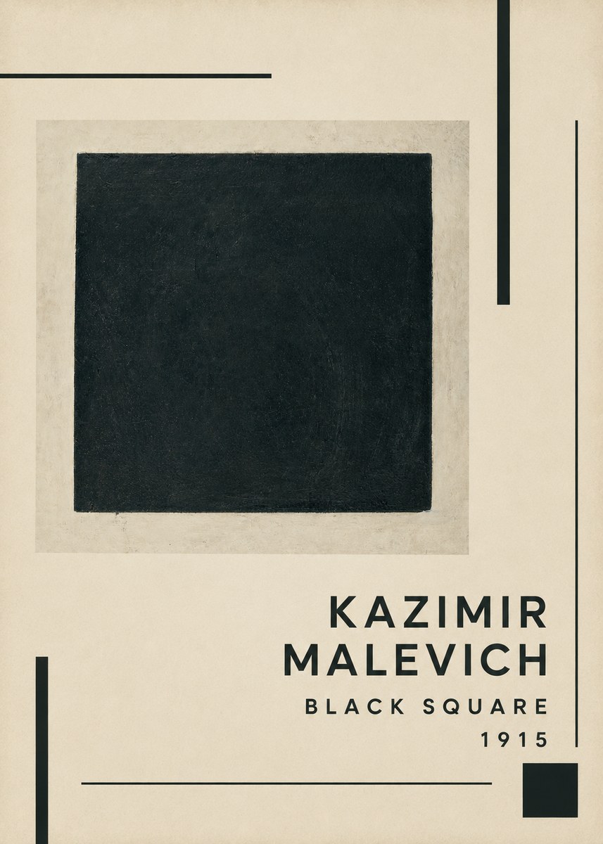 Kazimir Malevich Black Square No2 - Plakat