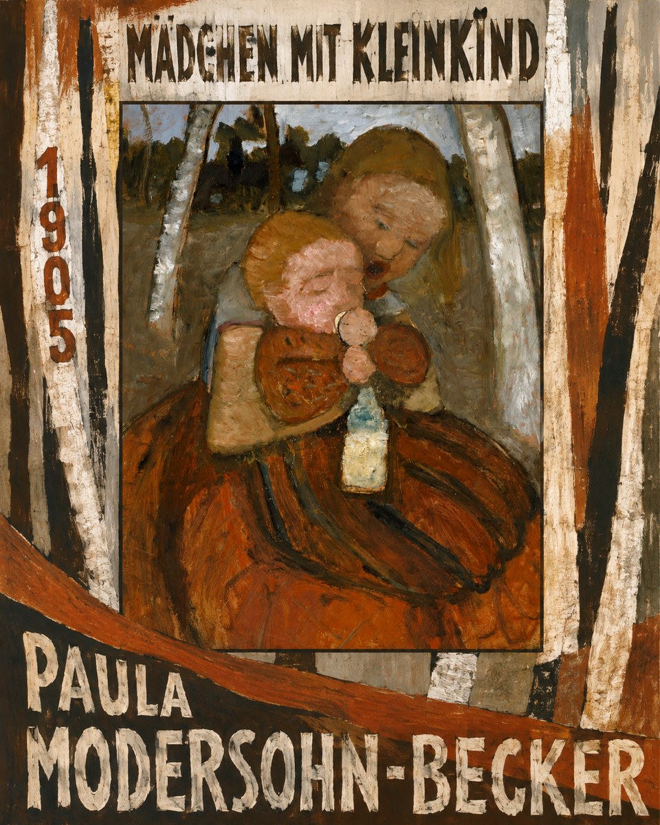Paula Modersohn-Becker Mädchen Mit Kleinkind I No6 - Plakat