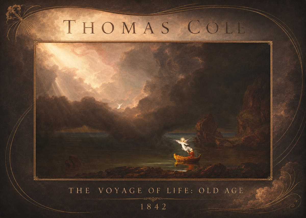 Thomas Cole The Voyage of Life: Old Age II No2 - Plakat