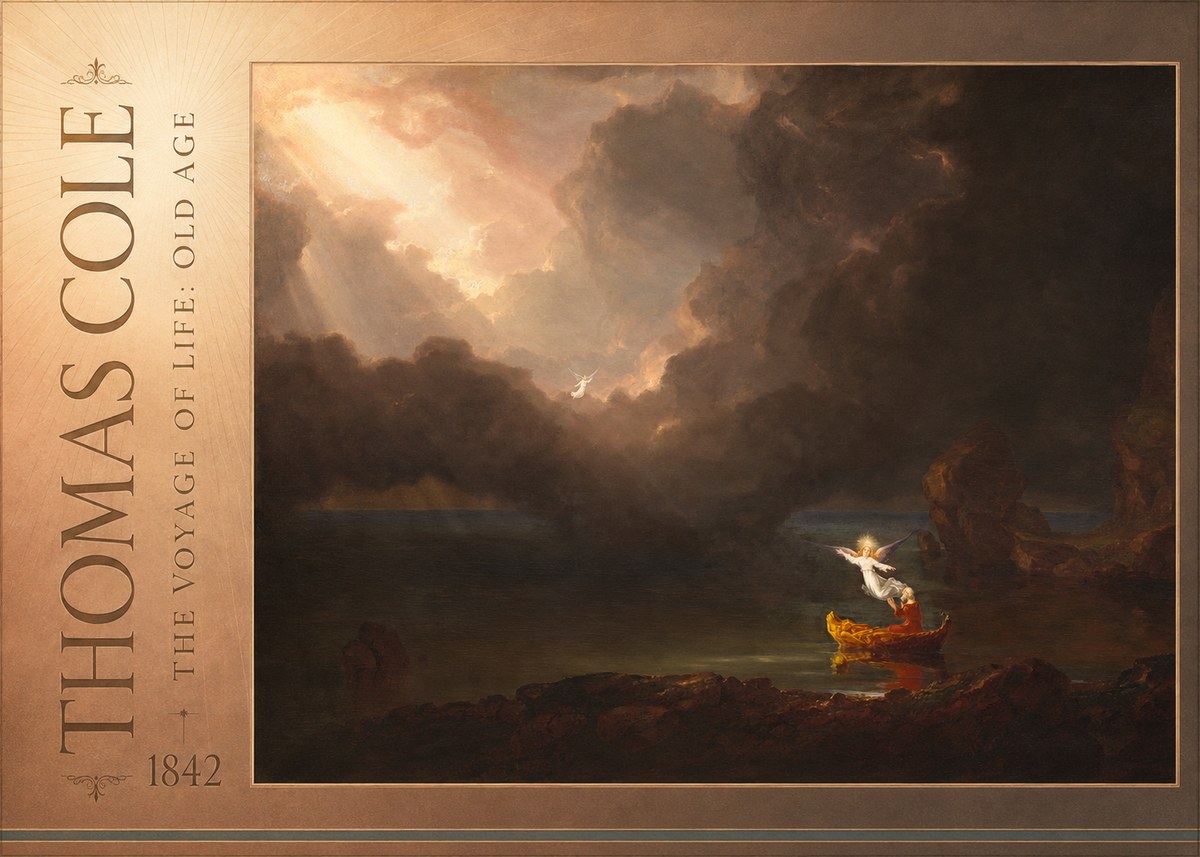 Thomas Cole The Voyage of Life: Old Age II No5 - Plakat