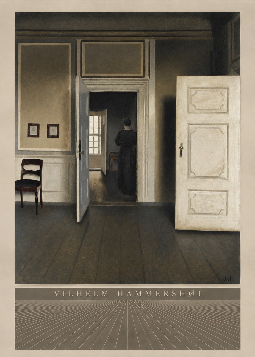 Vilhelm Hammershøi Interior, Strandgade 30 I No5 - Plakat