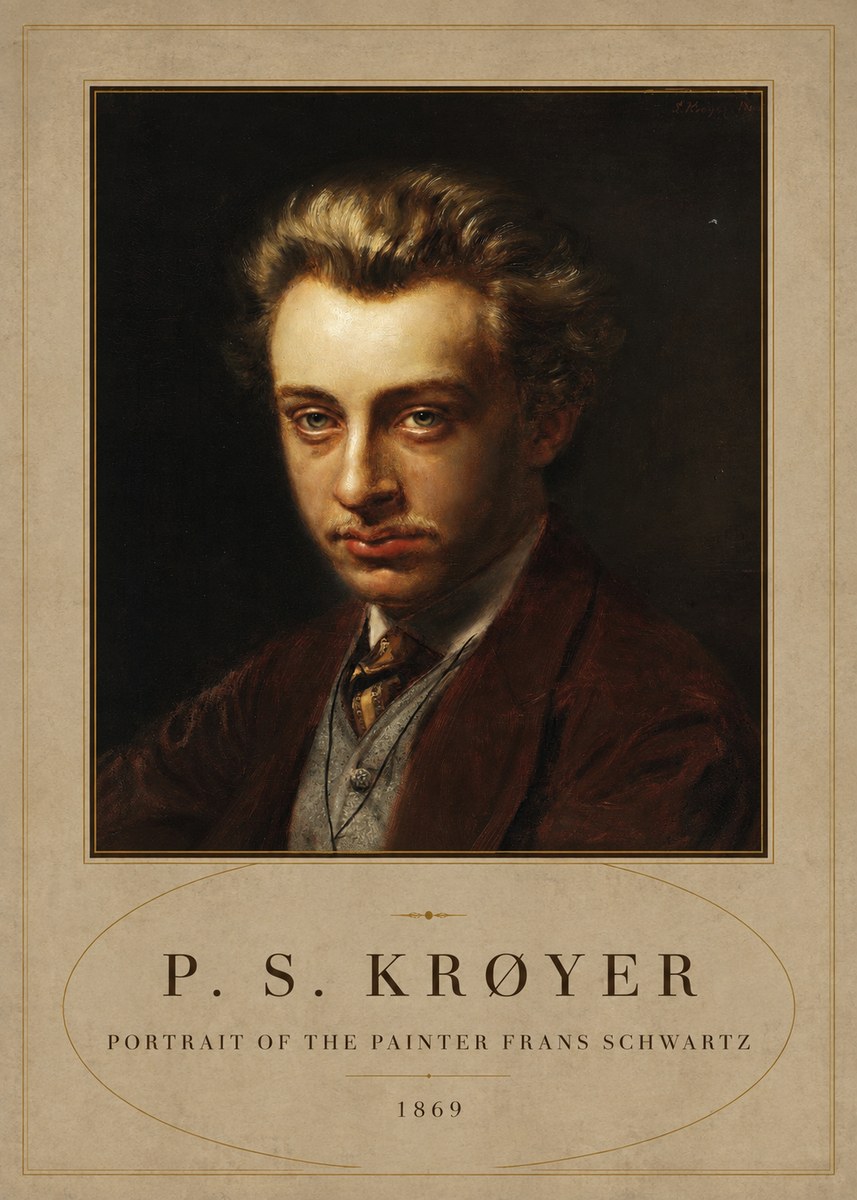 P.S. Krøyer Portrait of the Painter Frans Schwartz No4 - Plakat