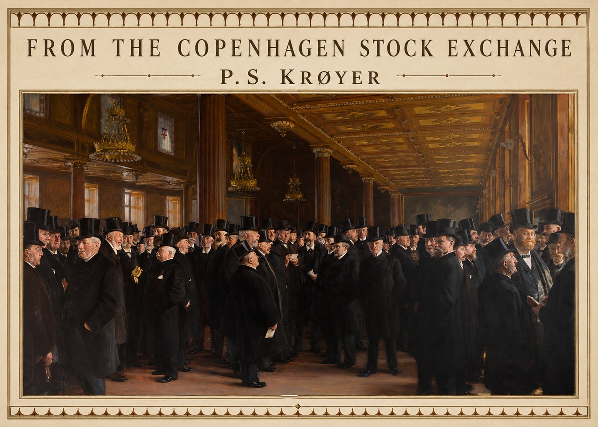 P.S. Krøyer From the Copenhagen Stock Exchange No3 - Plakat