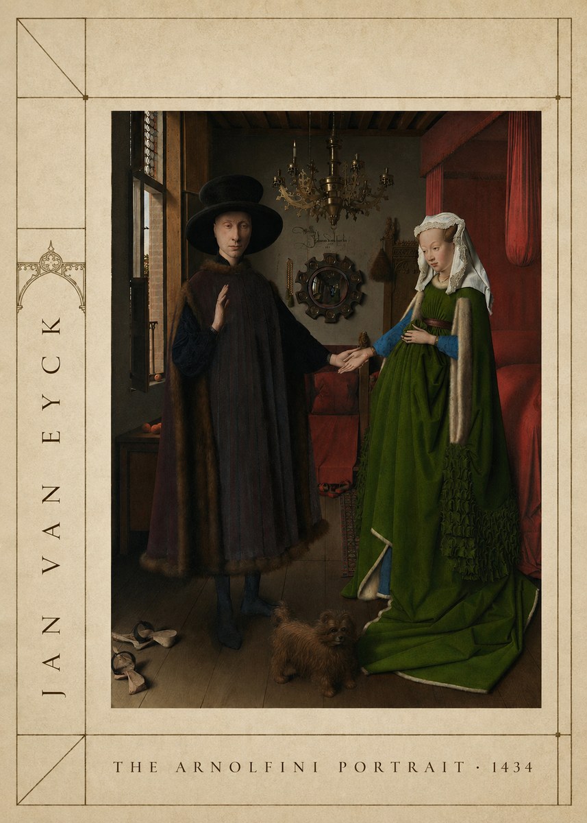 Jan van Eyck The Arnolfini Portrait IV No4 - Plakat