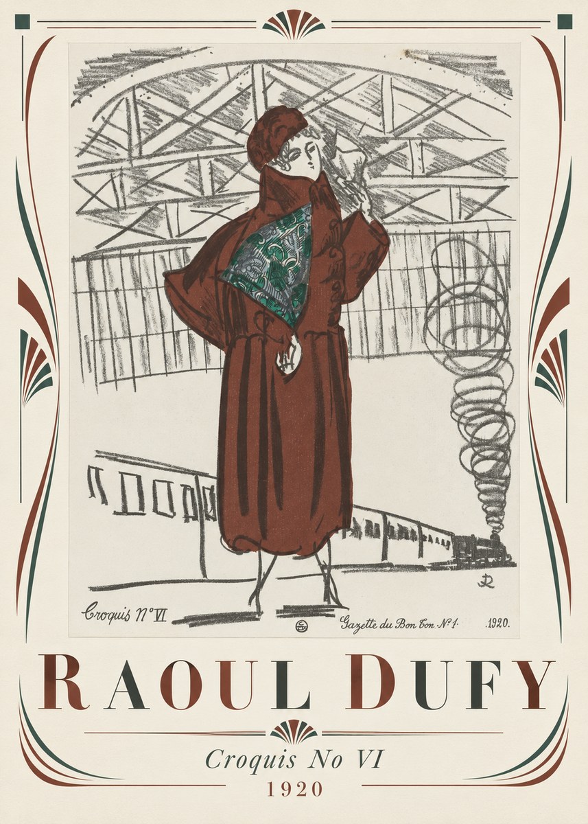 Raoul Dufy Croquis No Vi No4 - Plakat
