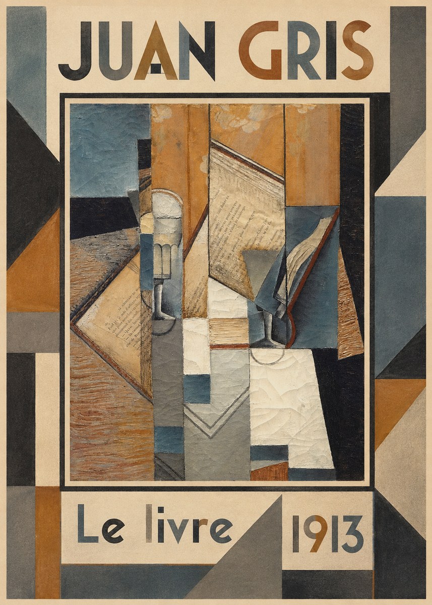 Juan Gris Le Livre No4 - Plakat