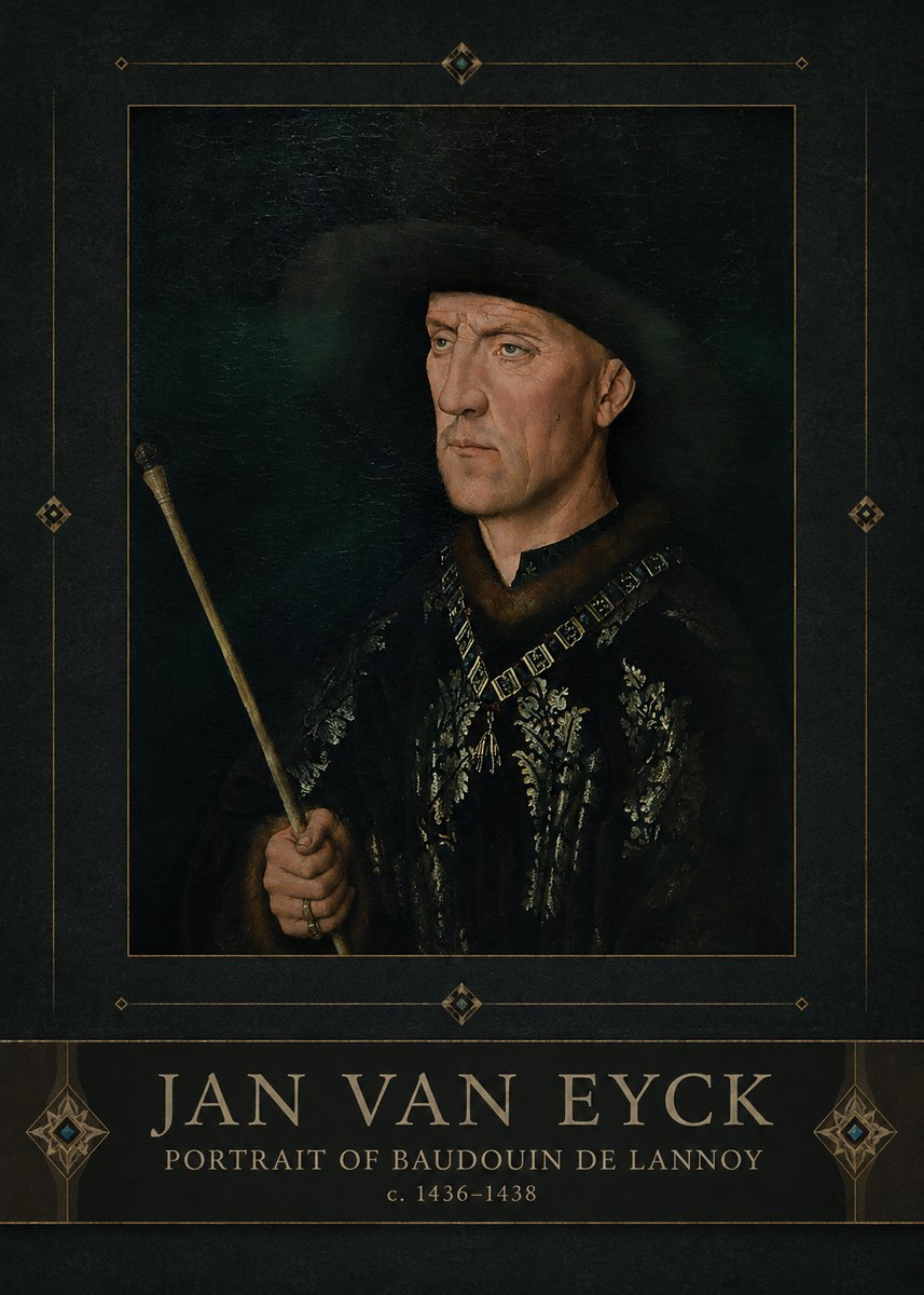 Jan van Eyck Portrait of Baudouin De Lannoy No3 - Plakat