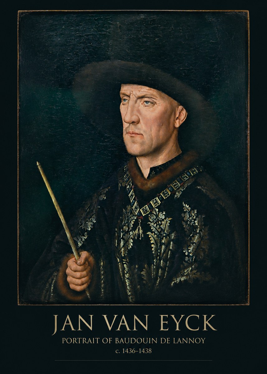Jan van Eyck Portrait of Baudouin De Lannoy No5 - Plakat