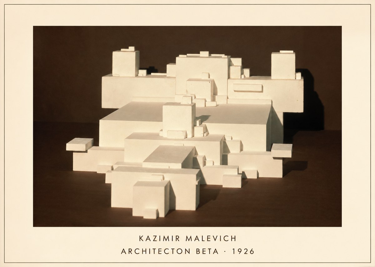 Kazimir Malevich Architecton Beta No4 - Plakat