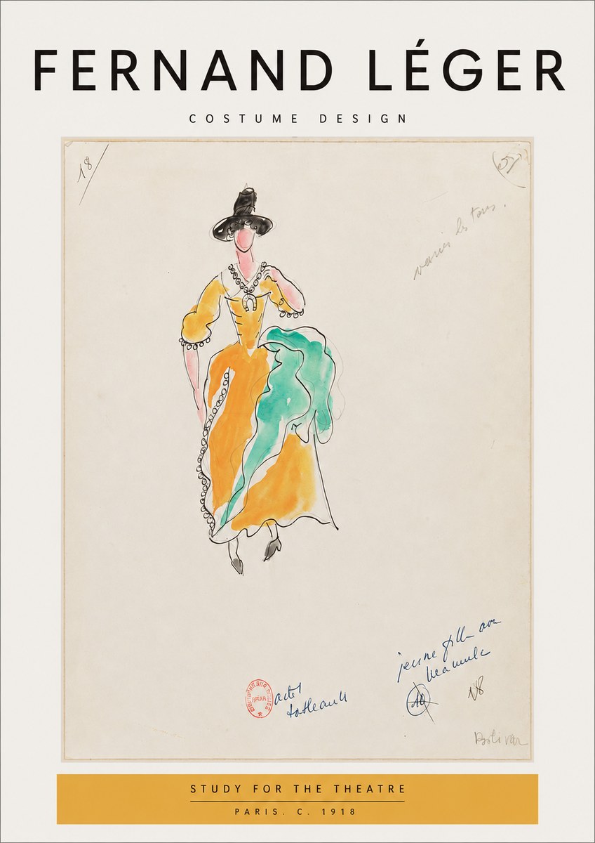 Fernand Léger Study for the Theatre No3 - Plakat