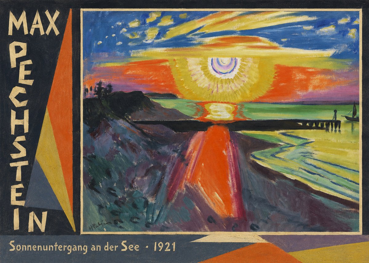 Max Pechstein Sonnenuntergang an Der See No2 - Plakat