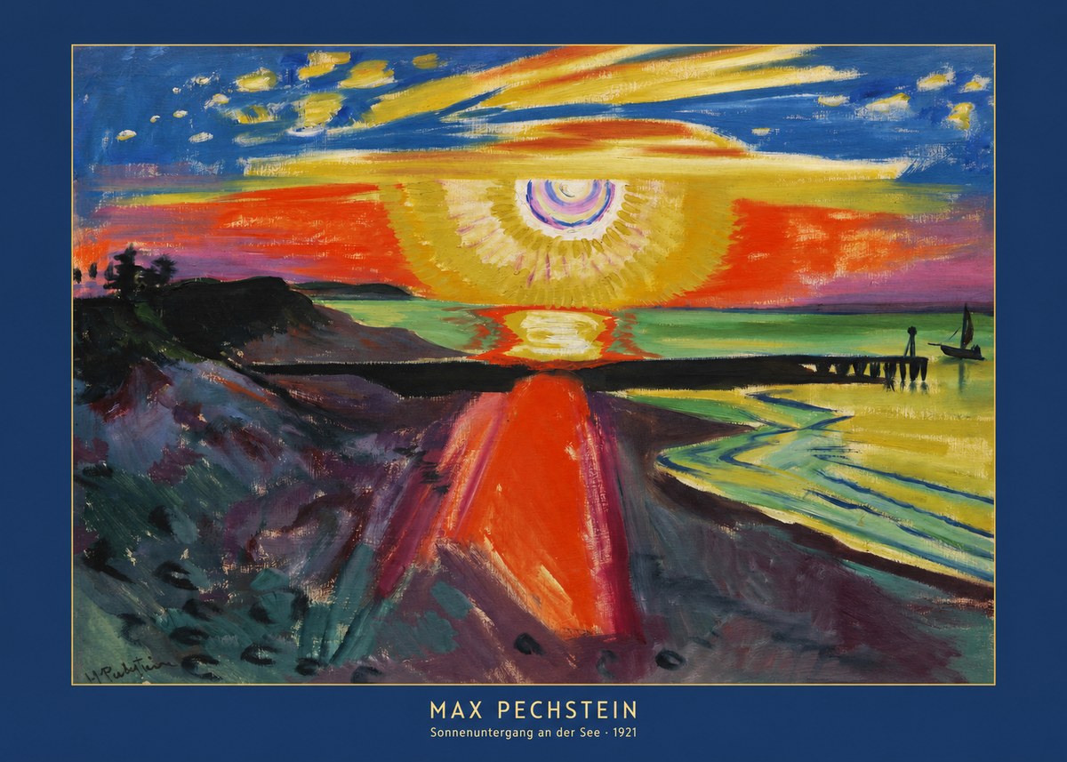 Max Pechstein Sonnenuntergang an Der See No6 - Plakat