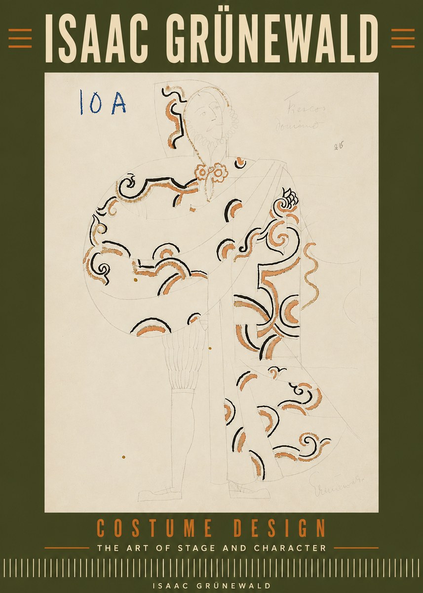Isaac Grünewald Costume Design VIII No6 - Plakat