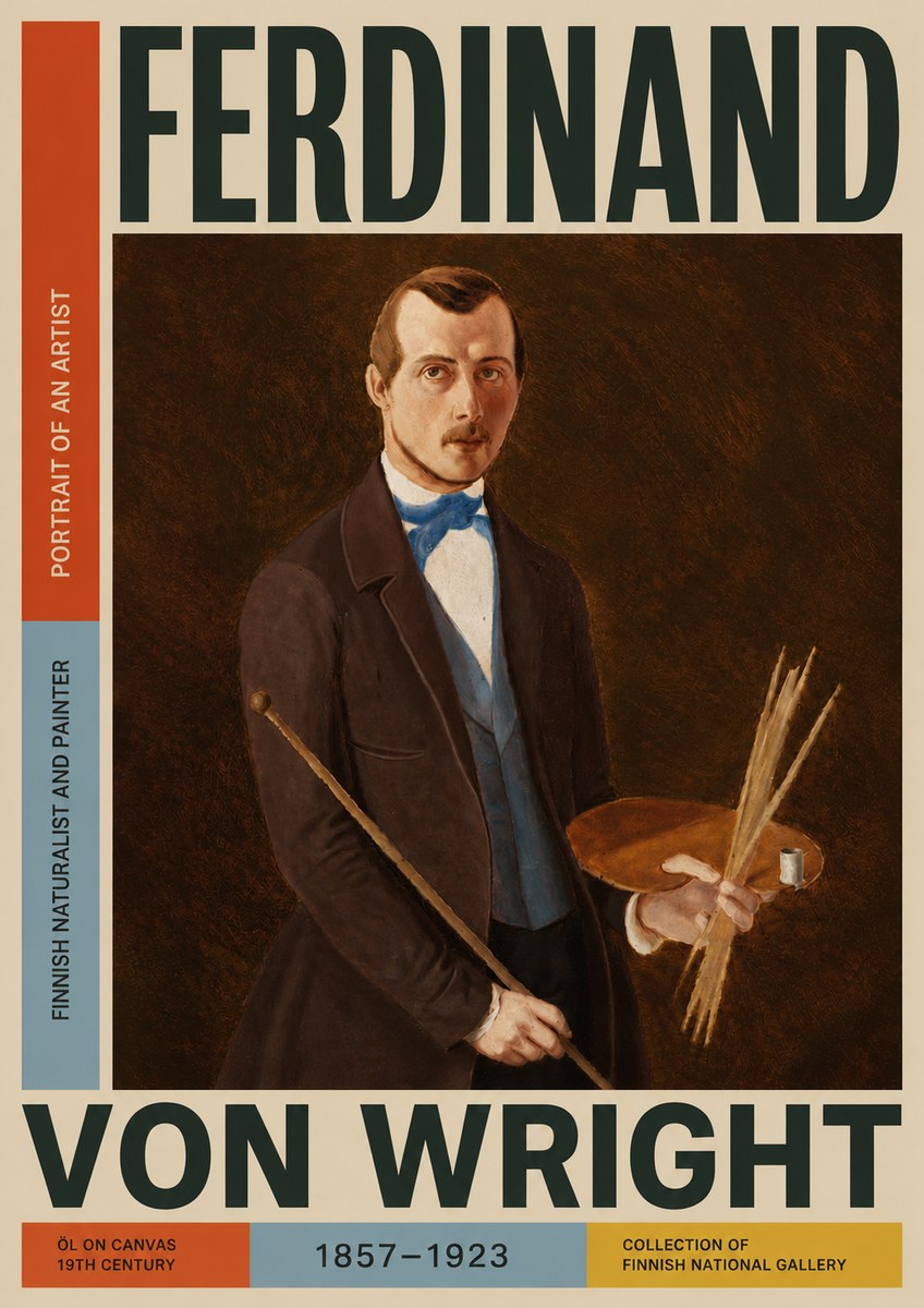 Ferdinand von Wright Portrait of an Artist No4 - Plakat