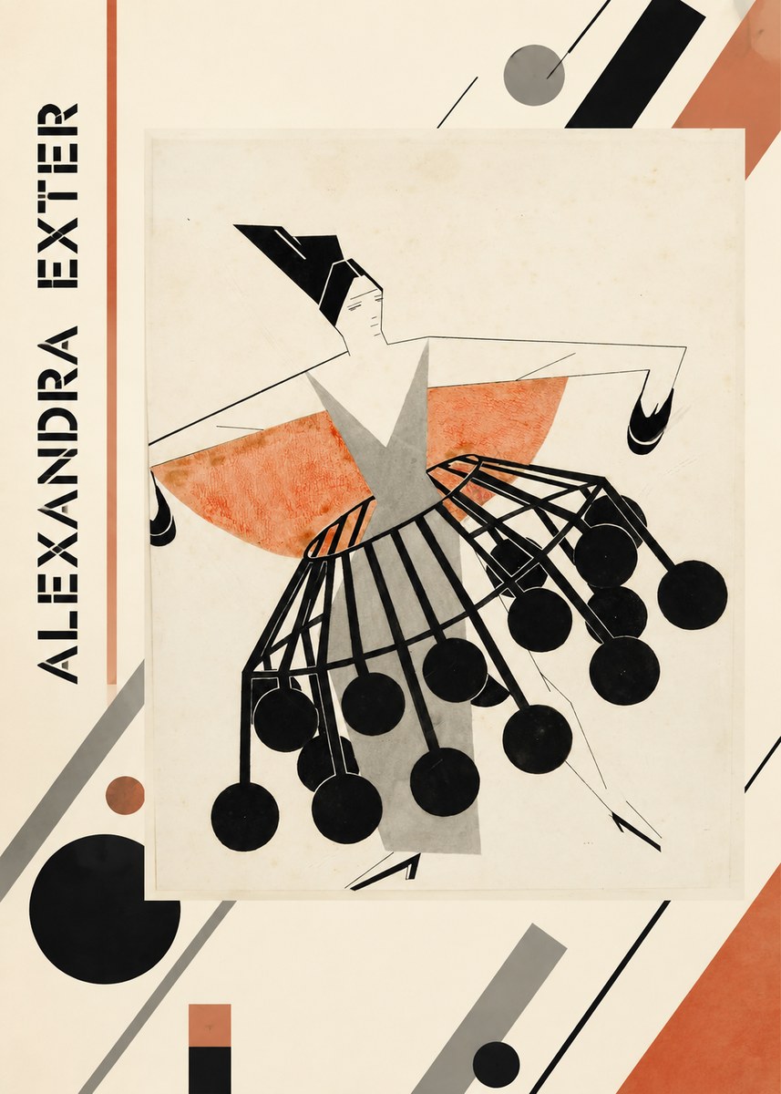 Alexandra Exter Avant-garde Costume Design No2 - Plakat