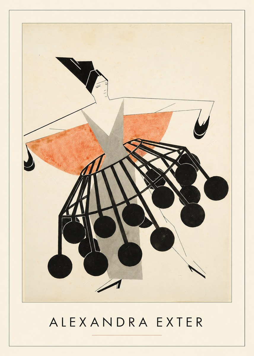 Alexandra Exter Avant-garde Costume Design No4 - Plakat