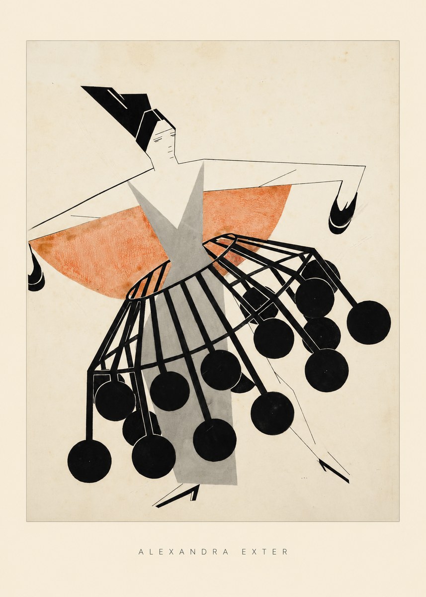 Alexandra Exter Avant-garde Costume Design No6 - Plakat