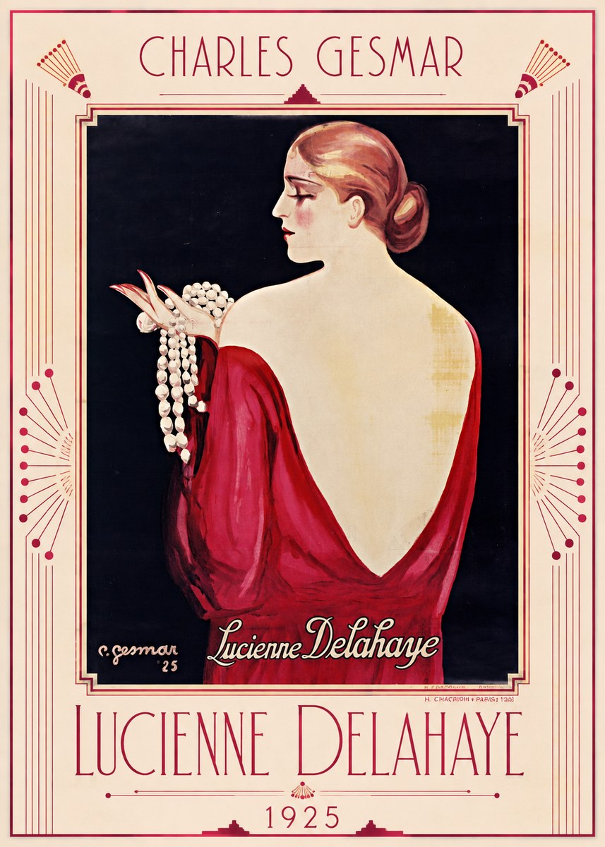 Charles Gesmar Lucienne Delahaye No1 - Plakat