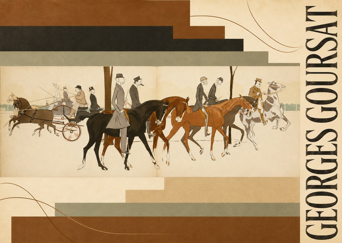 Georges Goursat Equestrian Promenade No6 - Plakat