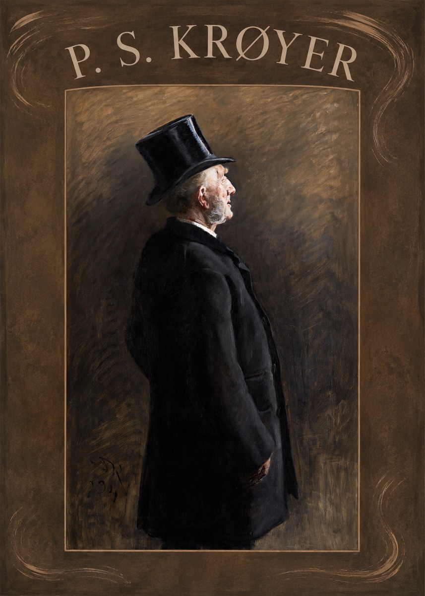 P.S. Krøyer Portrait of a Man in a Top Hat No3 - Plakat