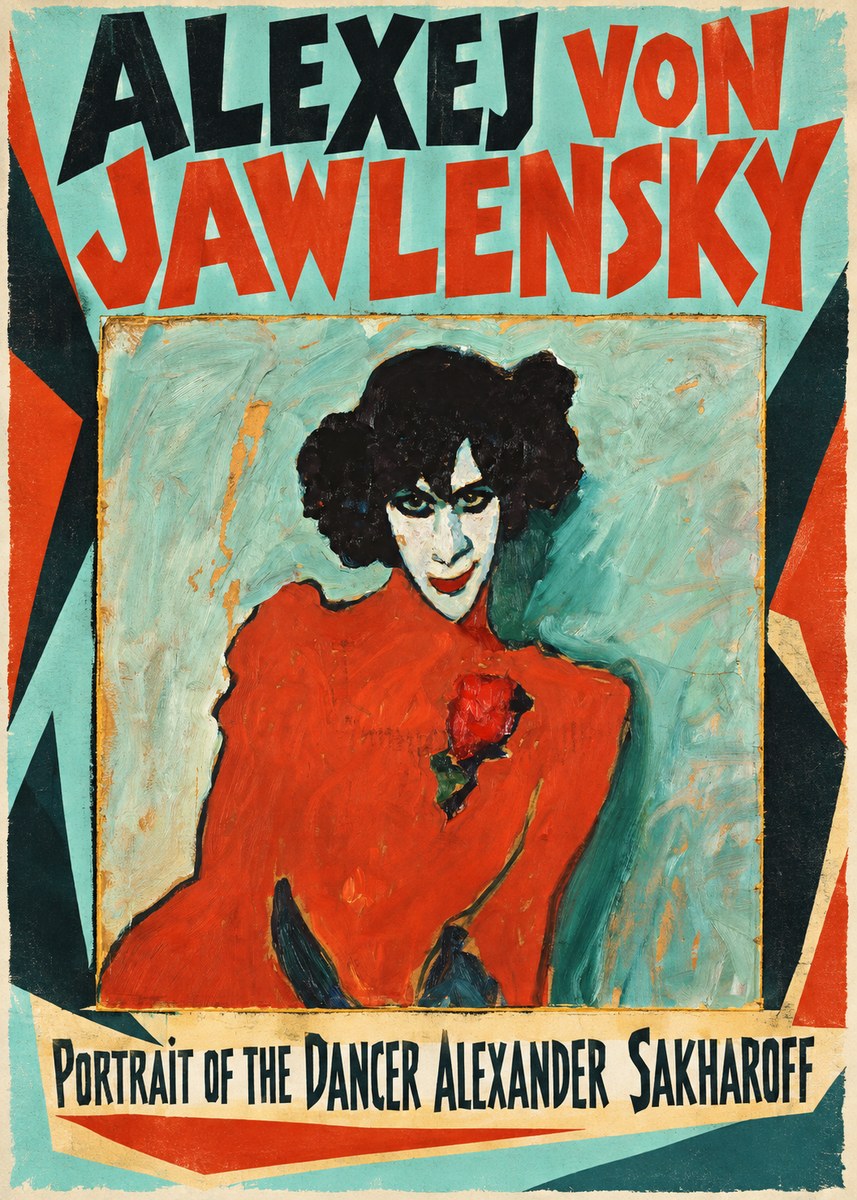 Alexej von Jawlensky Portrait of the Dancer Alexander Sakharoff No4 - Plakat