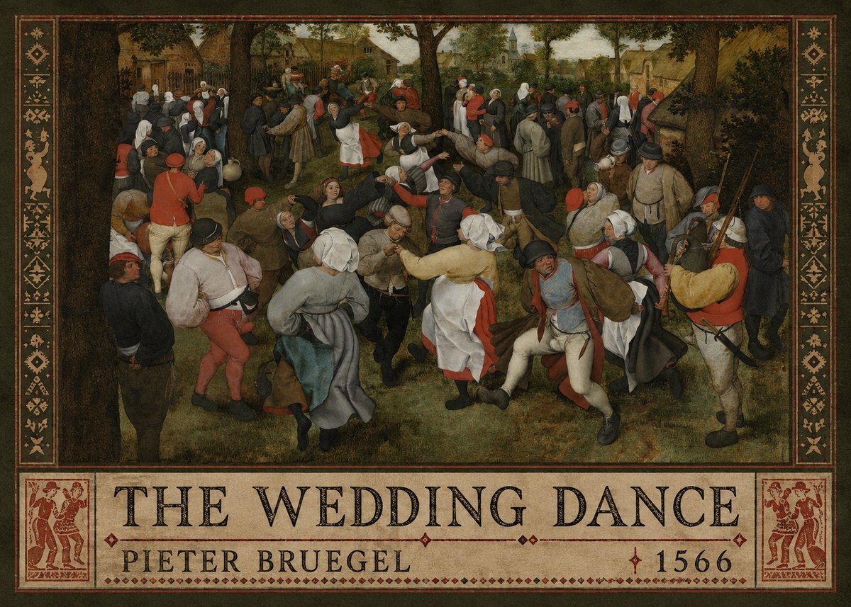 Pieter Bruegel The Wedding Dance I No2 - Plakat