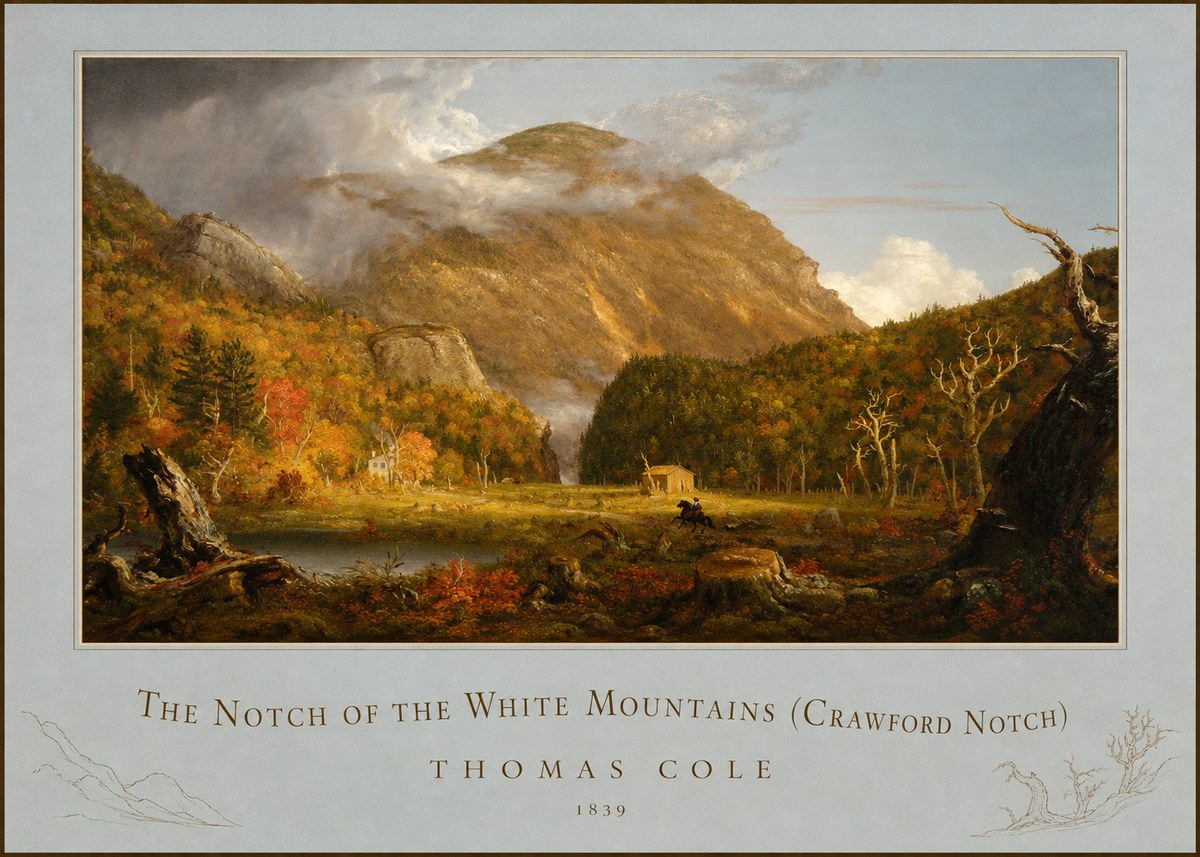Thomas Cole The Notch of the White Mountains (Crawford Notch) No6 - Plakat
