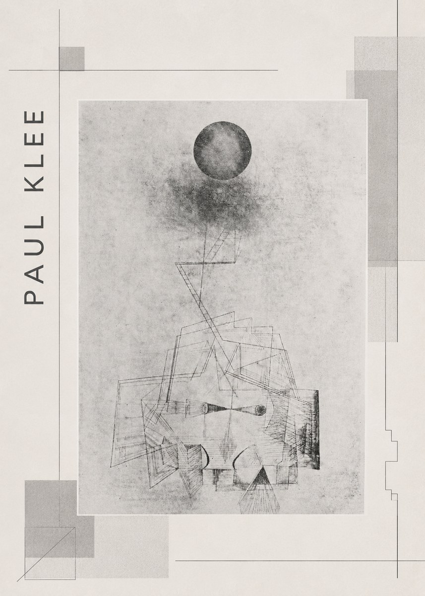 Paul Klee Abstract Study with Sphere and Ladder No2 - Plakat