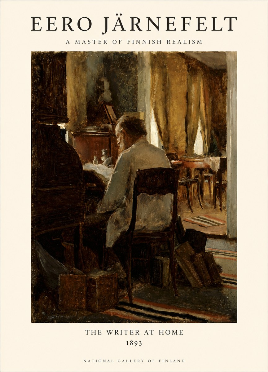 Eero Järnefelt The Writer at Home No1 - Plakat