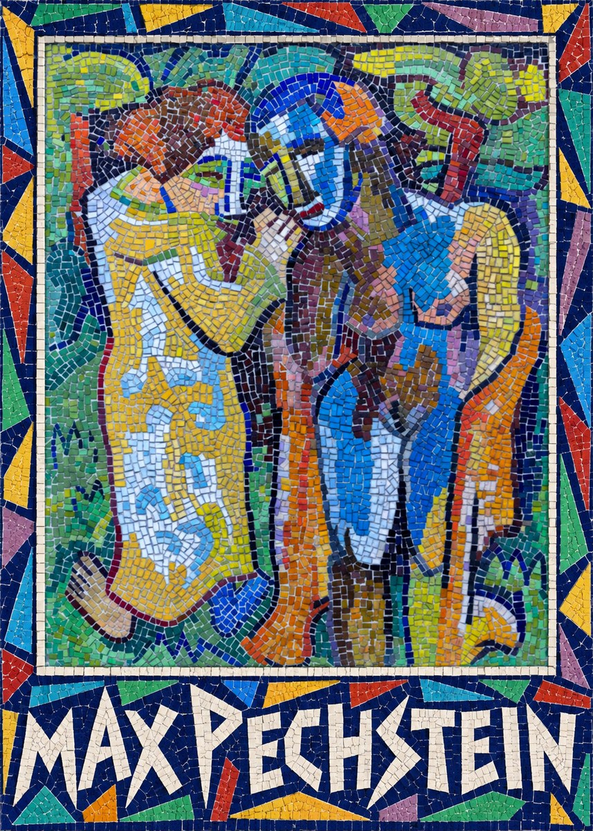 Max Pechstein Couple in Mosaic No1 - Plakat