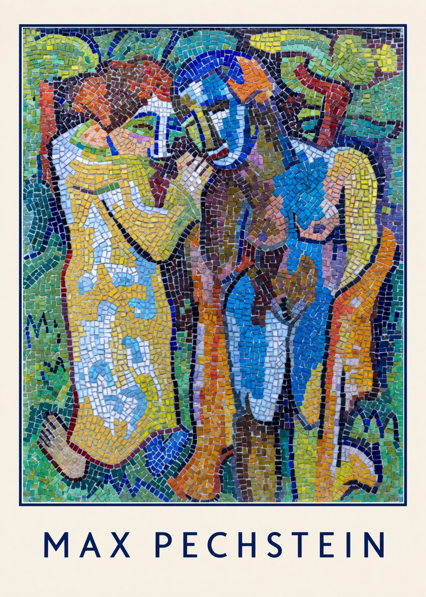 Max Pechstein Couple in Mosaic No4 - Plakat