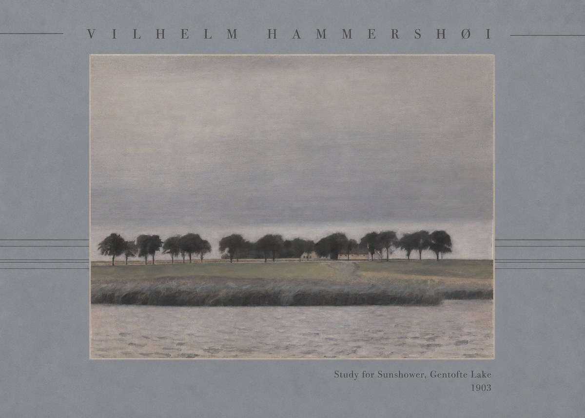 Vilhelm Hammershøi Study for Sunshower, Gentofte Lake No3 - Plakat