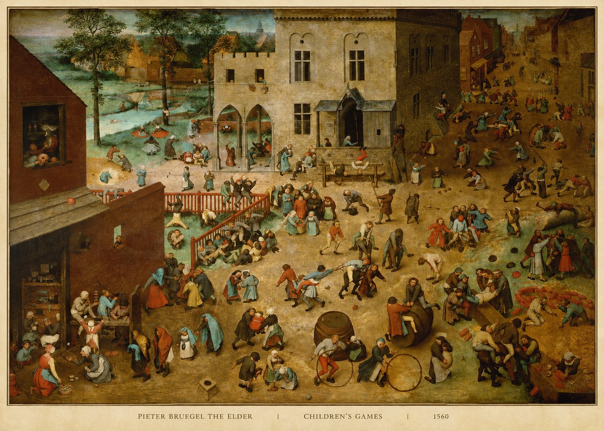 Pieter Bruegel Children's Games II No5 - Plakat
