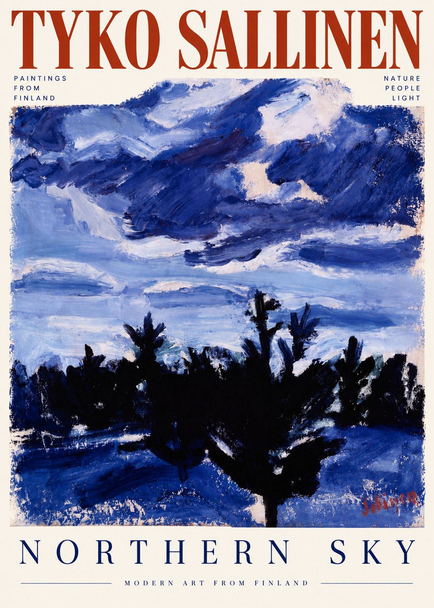 Tyko Sallinen Northern Sky No5 - Plakat