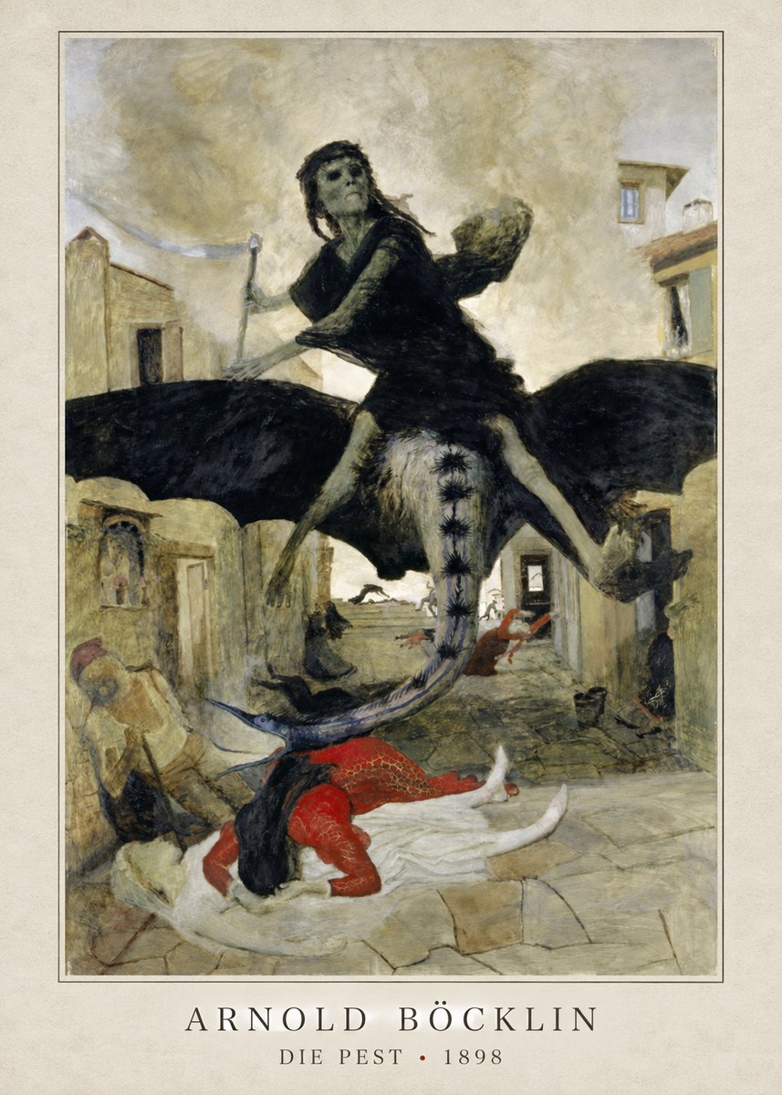 Arnold Böcklin Die Pest II No2 - Plakat