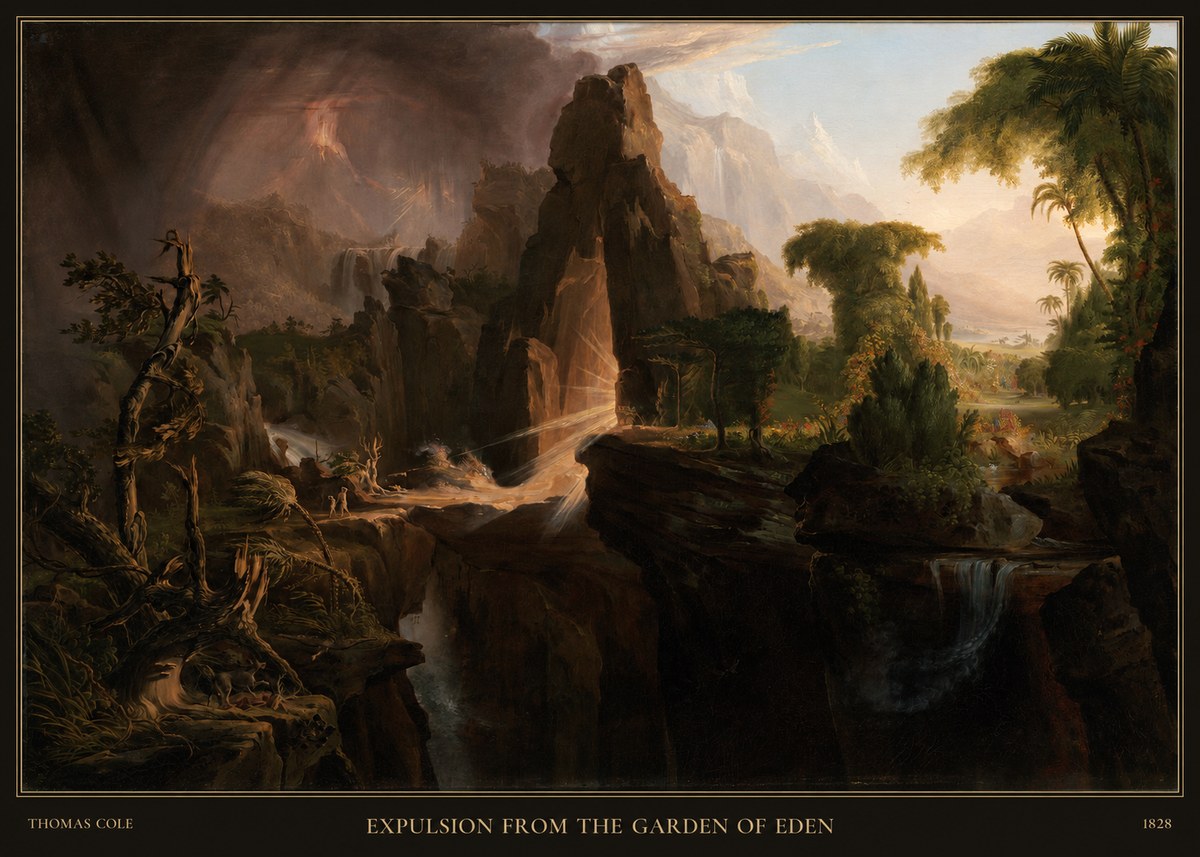 Thomas Cole Expulsion from the Garden of Eden II No5 - Plakat