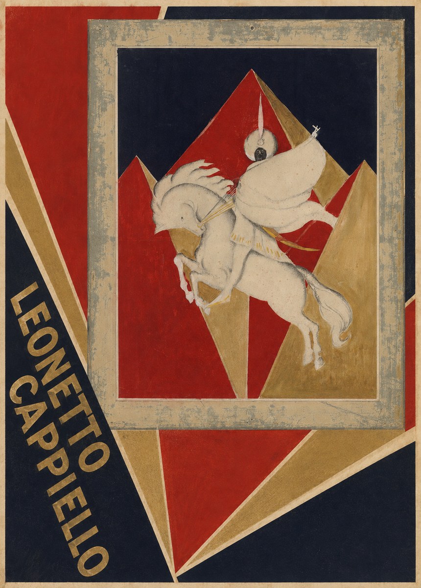 Leonetto Cappiello Rider on a White Horse No2 - Plakat