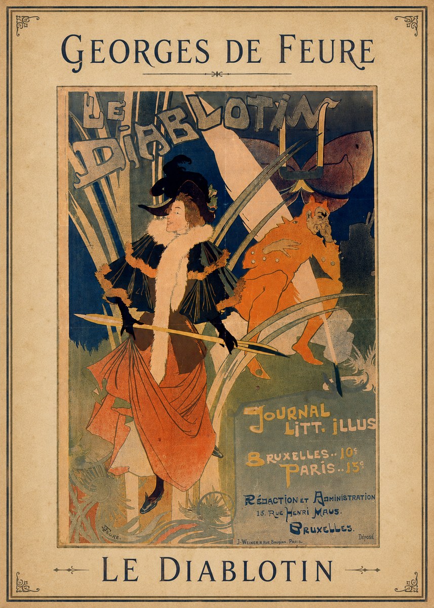 Georges de Feure Le Diablotin II No3 - Plakat