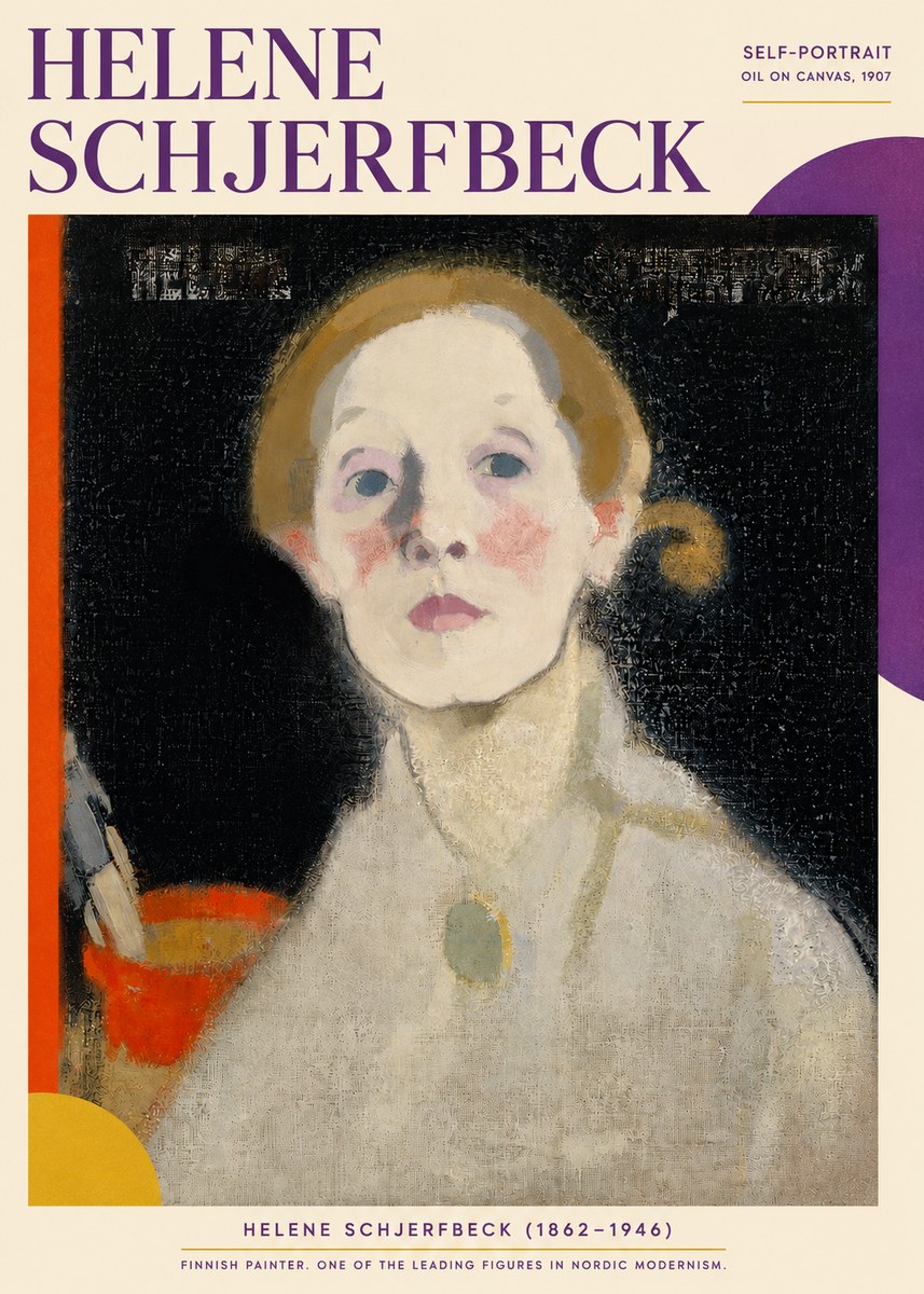 Helene Schjerfbeck Self-portrait No3 - Plakat