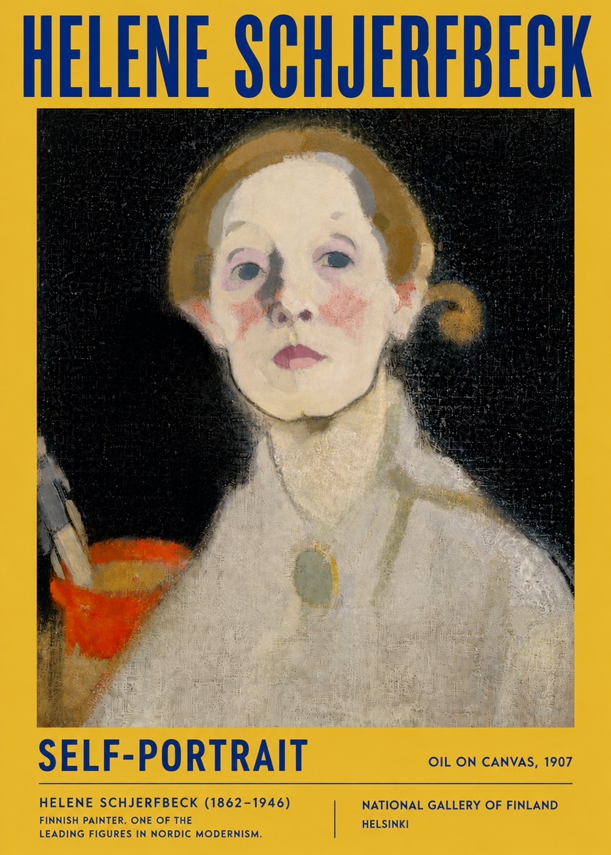 Helene Schjerfbeck Self-portrait No5 - Plakat