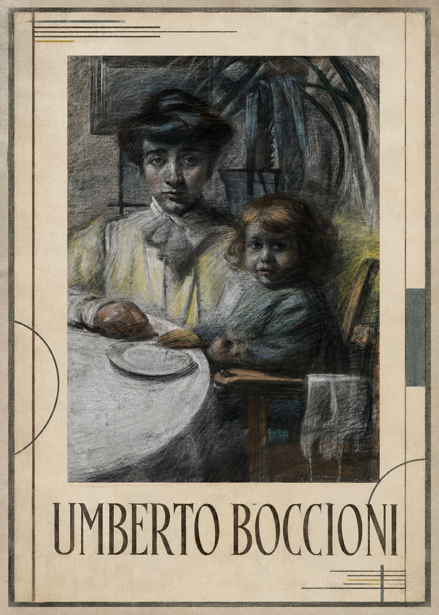 Umberto Boccioni Mother and Sister No1 - Plakat