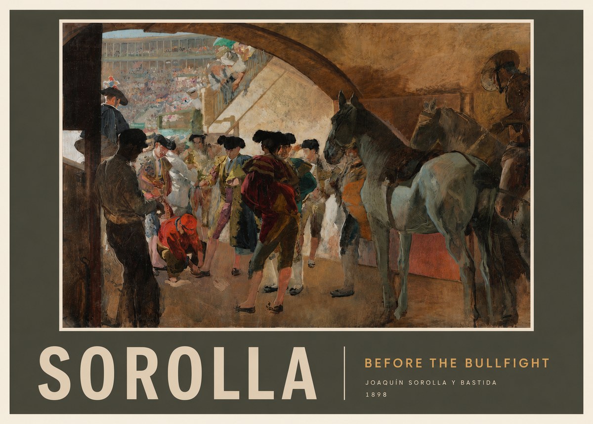 Sorolla Before the Bullfight No4 - Plakat