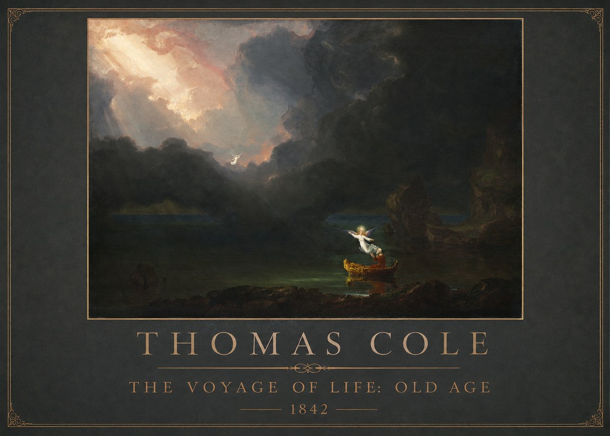 Thomas Cole The Voyage of Life: Old Age III No1 - Plakat
