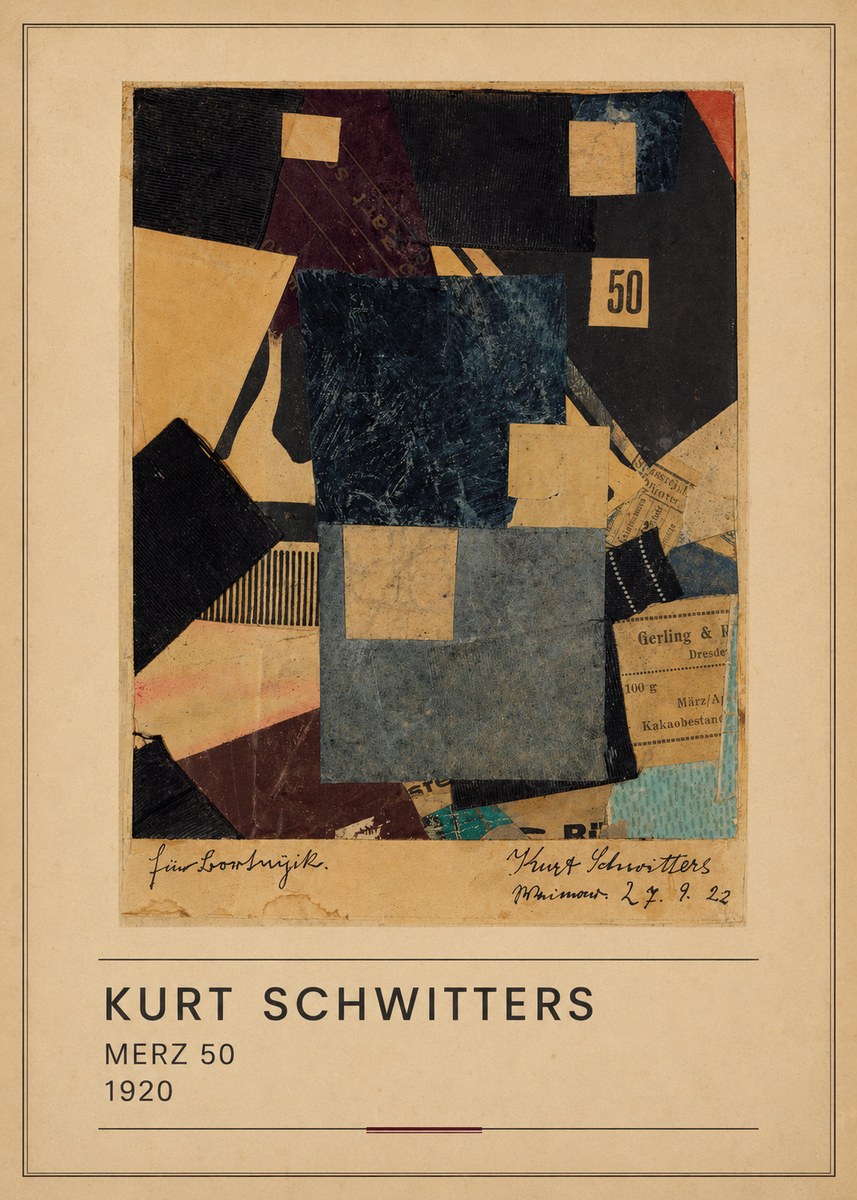 Kurt Schwitters Merz 50 No3 - Plakat