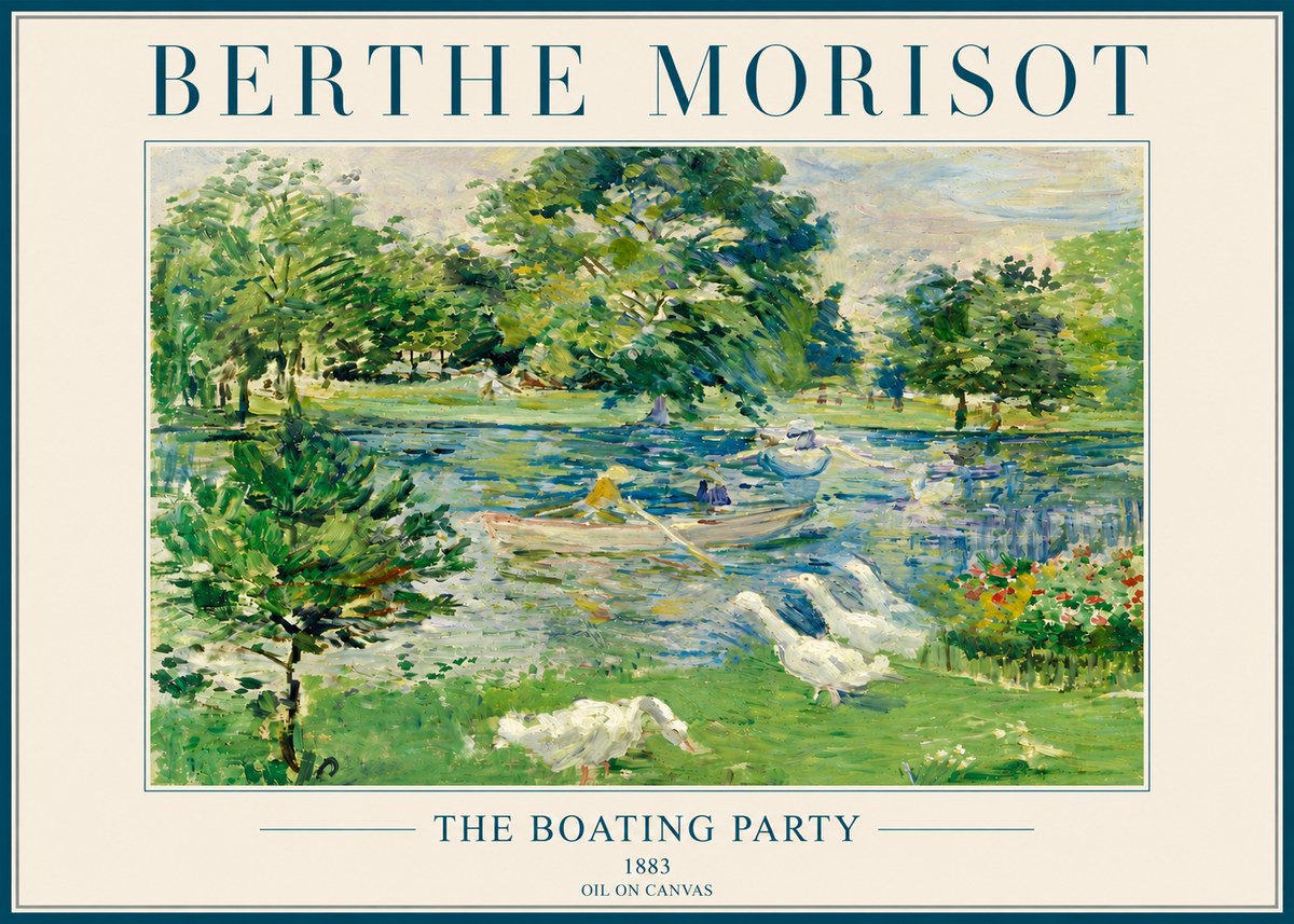 Berthe Morisot The Boating Party No4 - Plakat