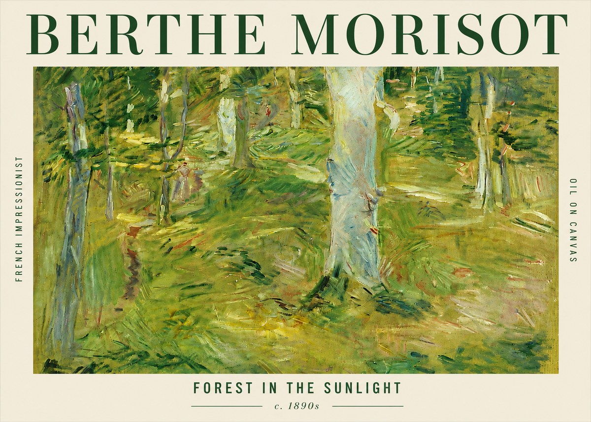 Berthe Morisot Forest in the Sunlight No3 - Plakat