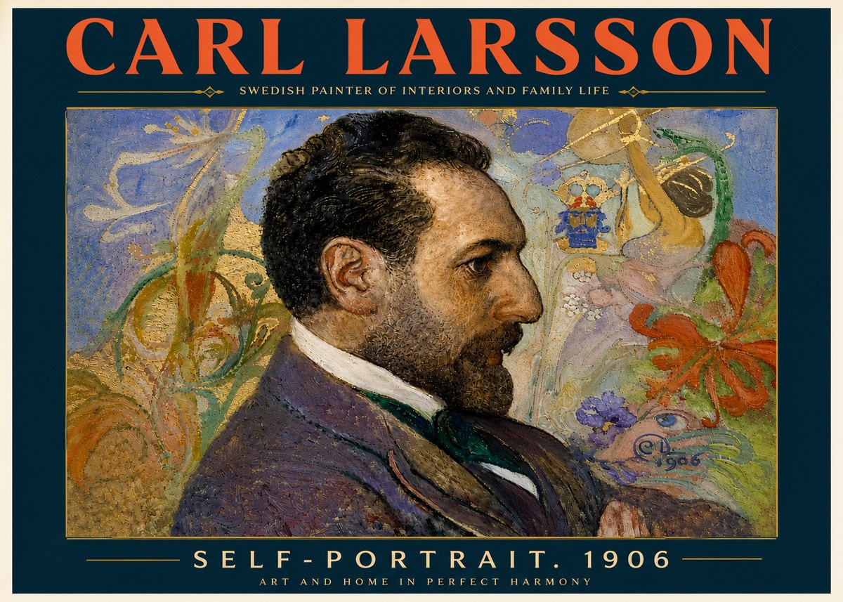 Carl Larsson Self-portrait. 1906 No6 - Plakat