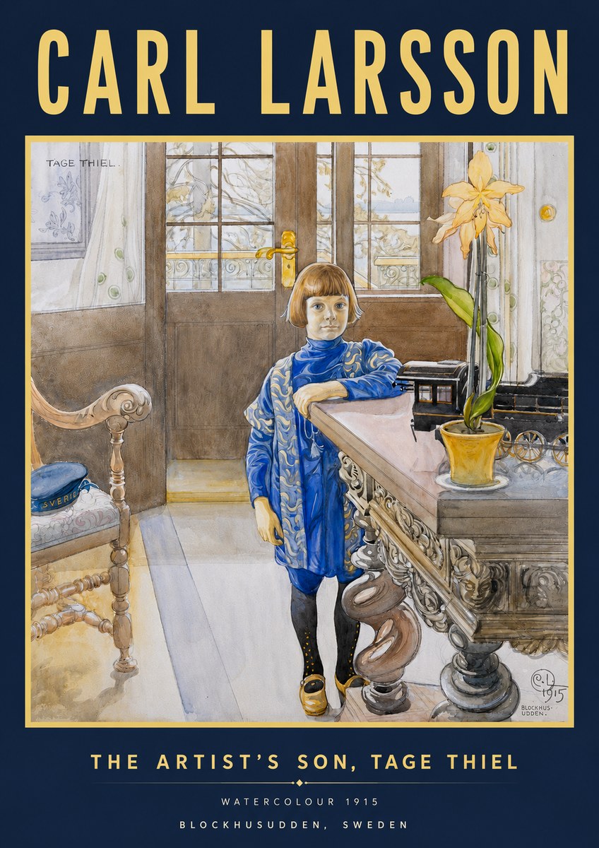 Carl Larsson The Artist's Son, Tage Thiel No4 - Plakat